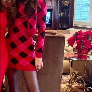 Zara Argyle knit cardigan set